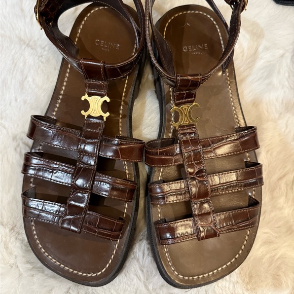 Celine Triomphe Gladiator Sandals - Picture 1 of 4